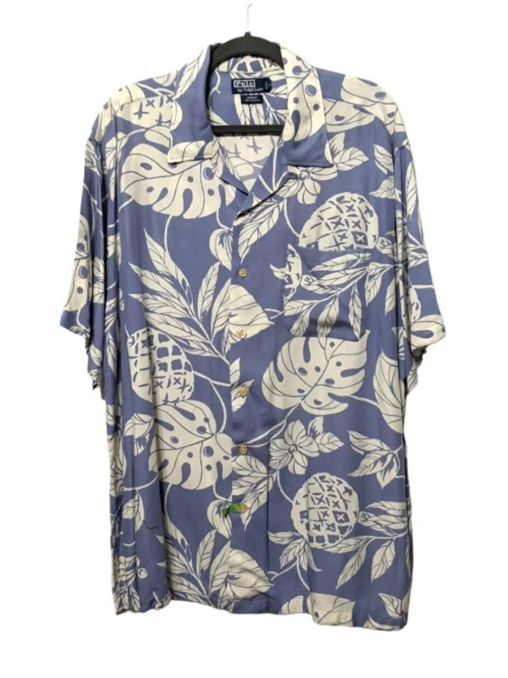 POLO RALPH LAUREN Adams Palm Print Summer Button Up Short Sleeve Shirt XL